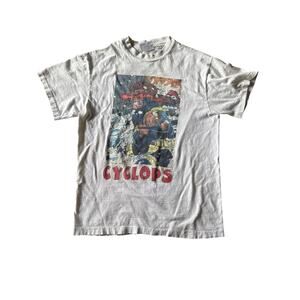 Vintage Cyclops Wolverine USA Made Single Stitched White Hanes Beefy XS Tee